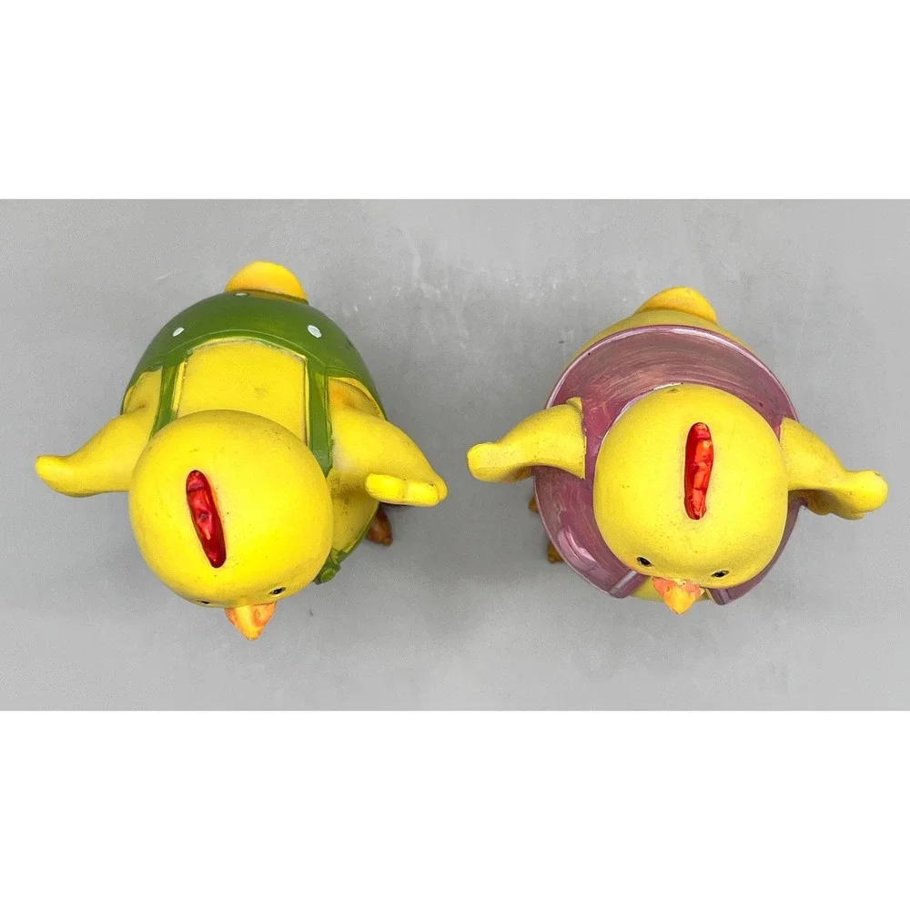 Easter‎ Chick Figurines Set of 2 Yellow Spring Resin Decor 5.5